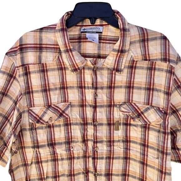 Columbia Men's 2XL Plaid Short Sleeve Button-Up Shirt Multicolor Casual - Picture 3 of 5